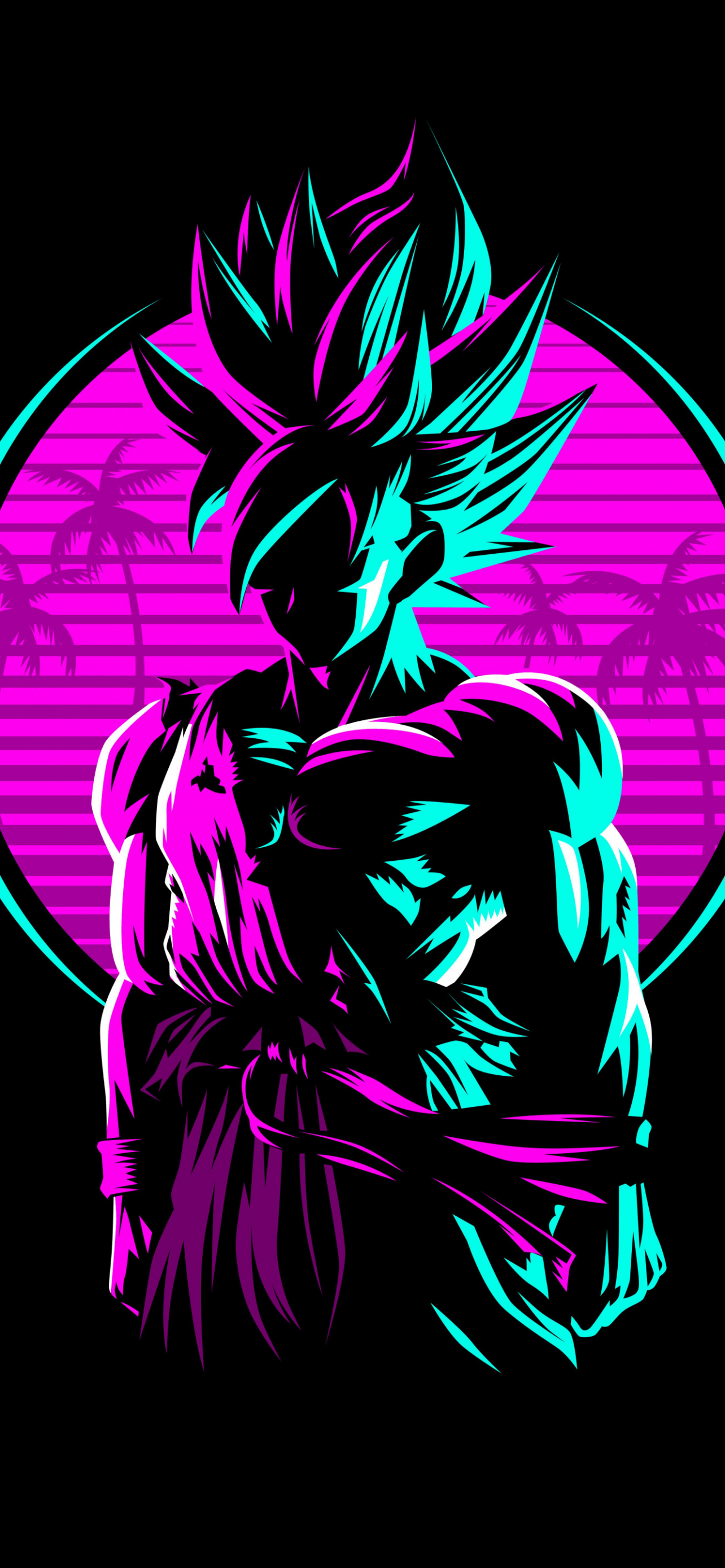 1284x2778 Goku Wallpaper 4K, Dragon Ball, AMOLED, Black Dark