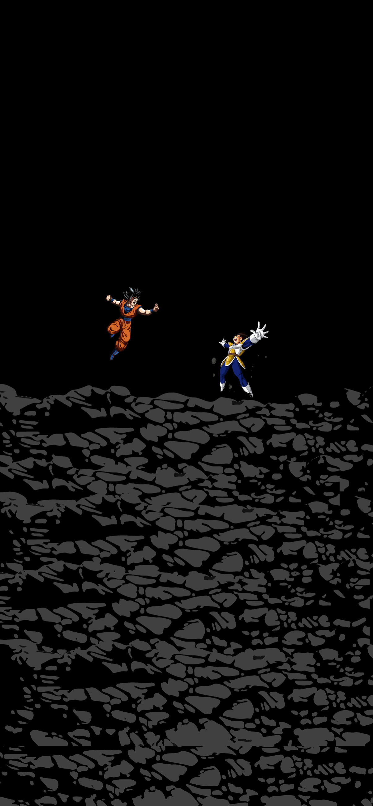 1206x2608 Amoled phone wallpaper vs. Vegeta