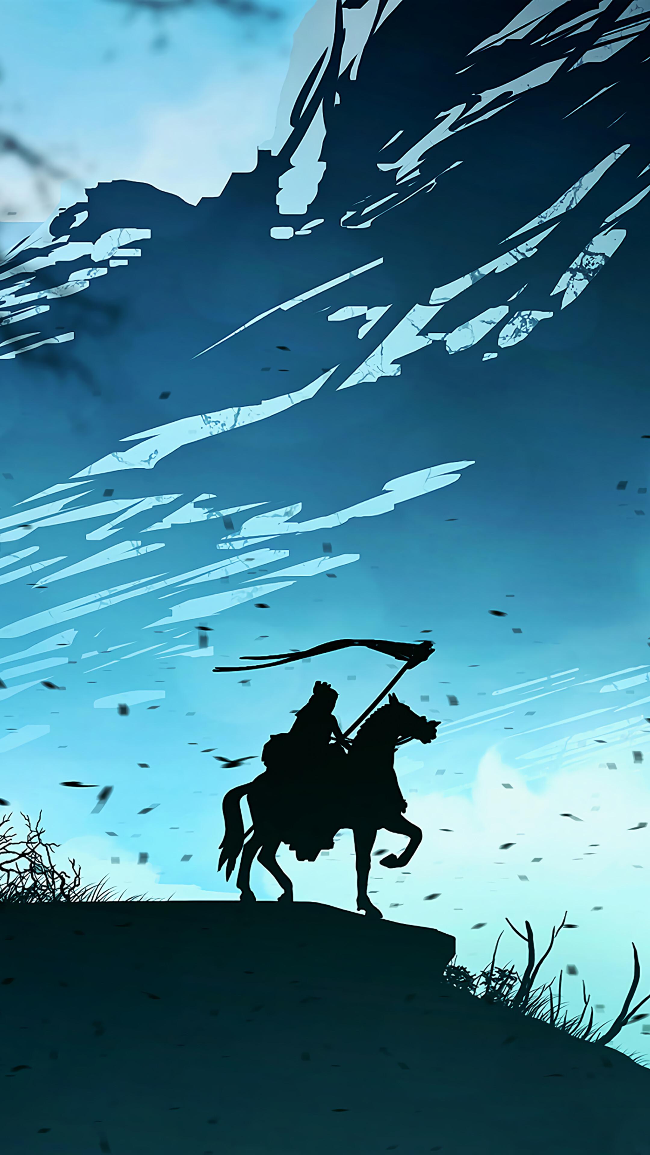 2160x3840 Fantasy, Knight, Scenery, Minimalist, 4k Gallery HD Wallpaper