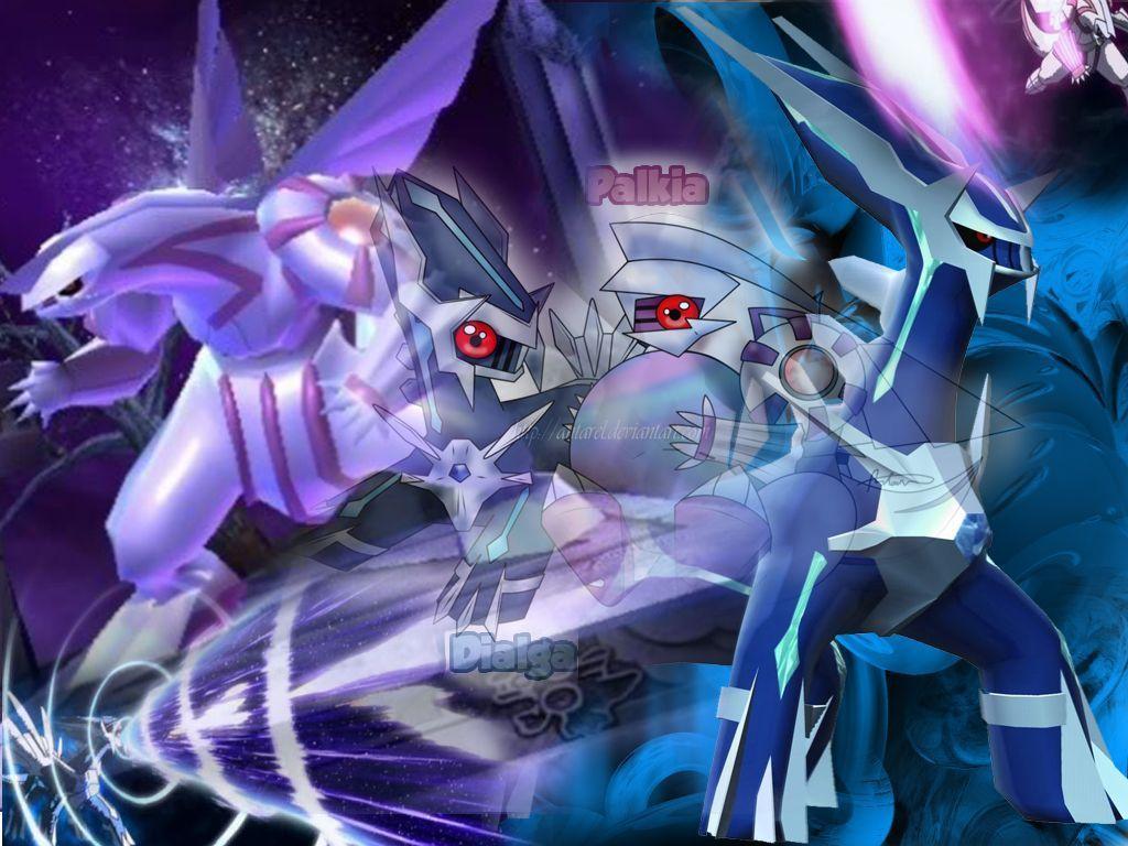 1024x768 Pokemon Legendary Dialga And Palkia Wallpaper