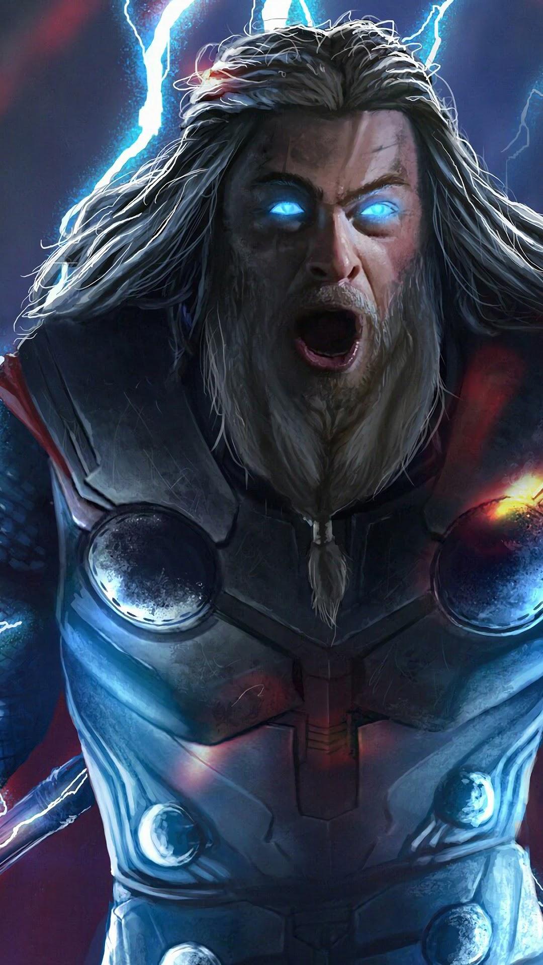 1080x1920 Thor, Lightning, Avengers Endgame HD Gallery HD Wallpaper
