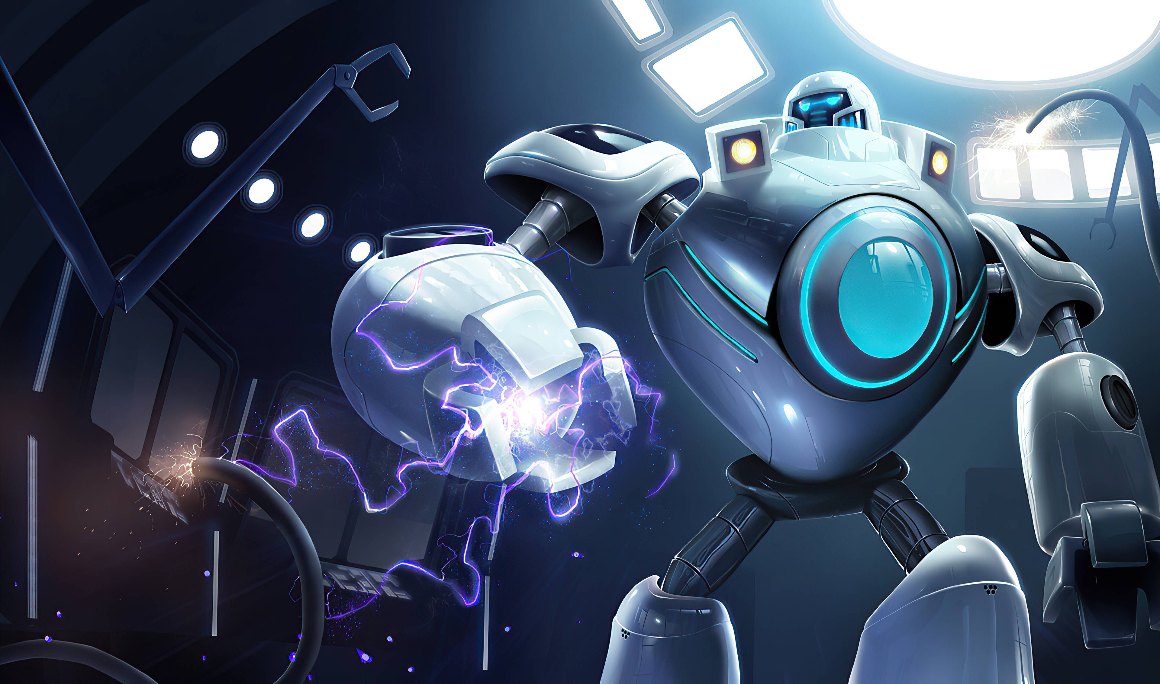 3840x2266 Big White Giant Robot 4k, HD Artist, 4k Wallpaper, Image, Background, Photo and Picture