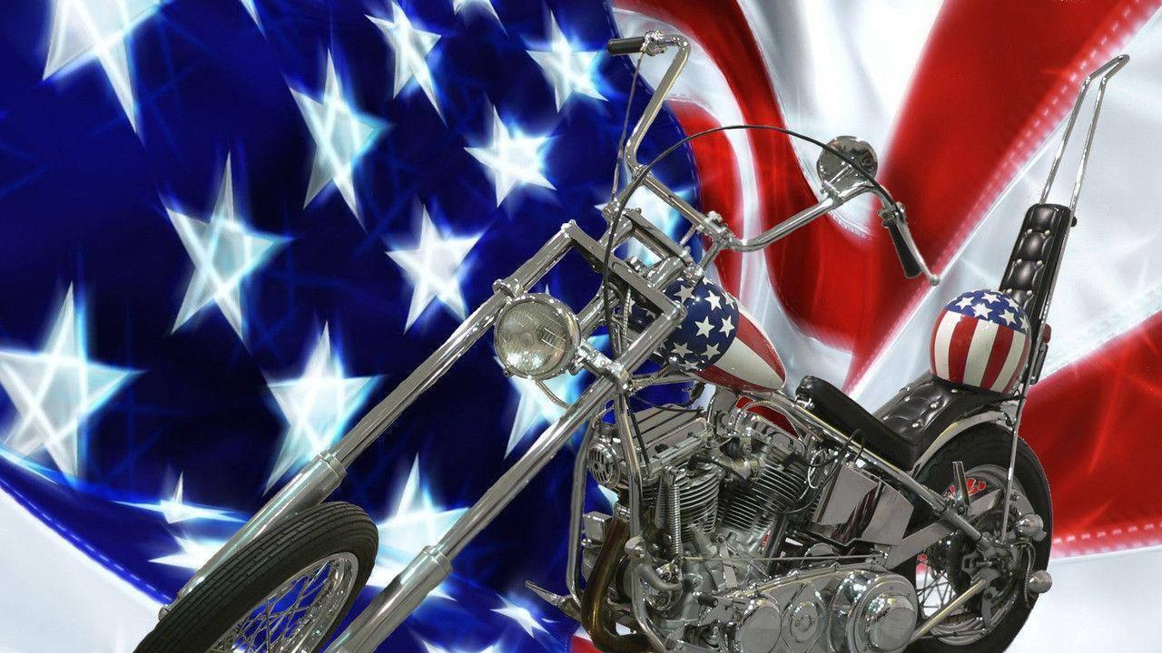 1280x720 Download Us Flag Motorbike Easy Rider Wallpaper