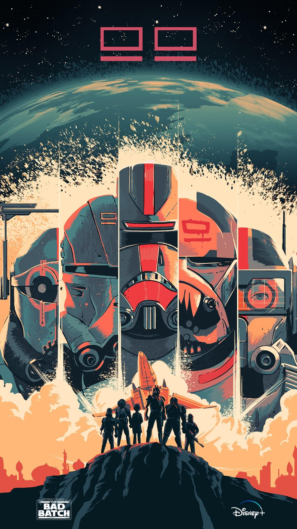 1136x2020 Star Wars: The Bad Batch. Mobile Device Wallpaper