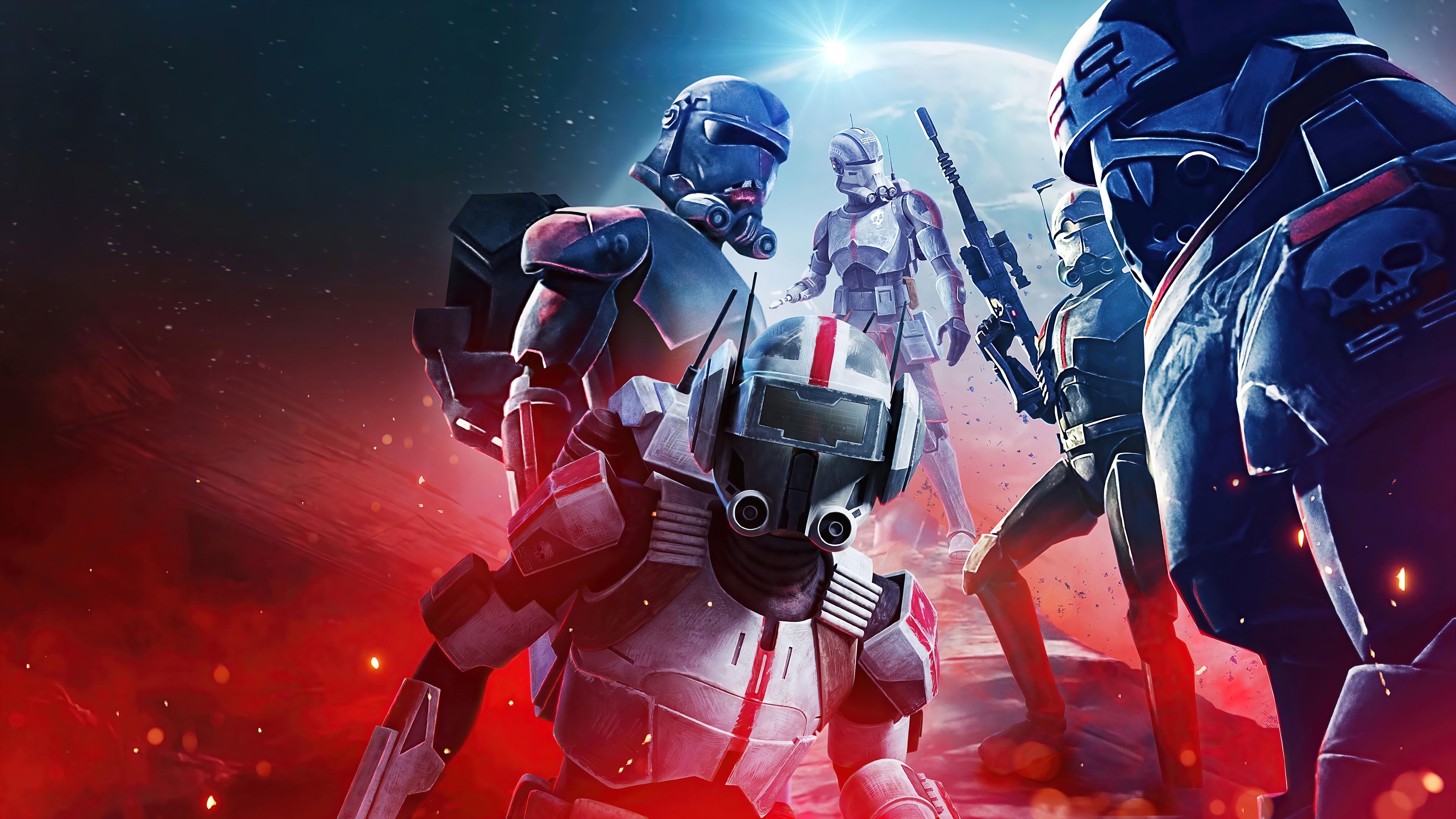 3840x2160 star wars, the bad batch, members, tv series, clone trooper, 4k, pc Gallery HD Wallpaper