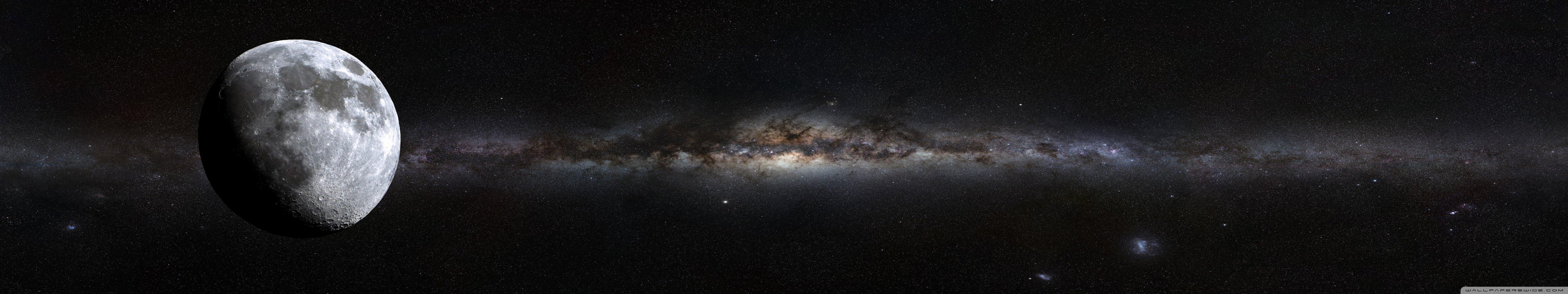 5760x1080 Free download Deep Space Moon Ultra HD Desktop Background Wallpaper for [ 5760x1080] for your Desktop, Mobile & Tablet. Explore 5760X1080 White Wallpaper. Wallpaper HD 5760X 5760x1080 Gaming Wallpaper, Free 5760x1080 Wallpaper