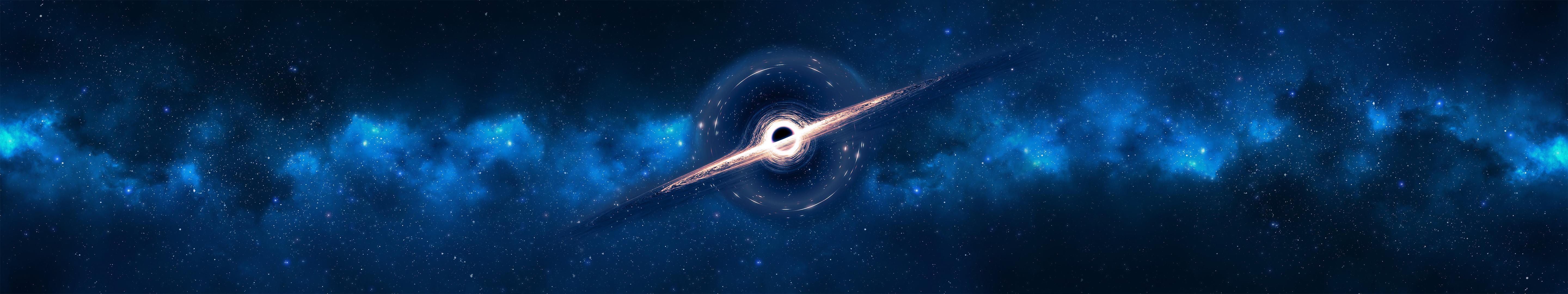 5760x1080 space, black holes, multiple displayx1080 Wallpaper
