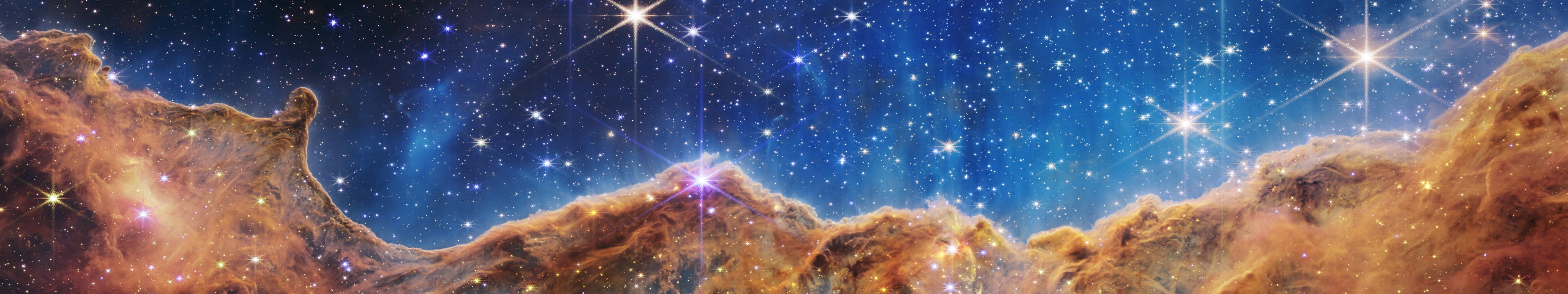 5760x1080 Three Monitor Cosmic Cliffs (JWST) [5760x1080] And [11520x2160]
