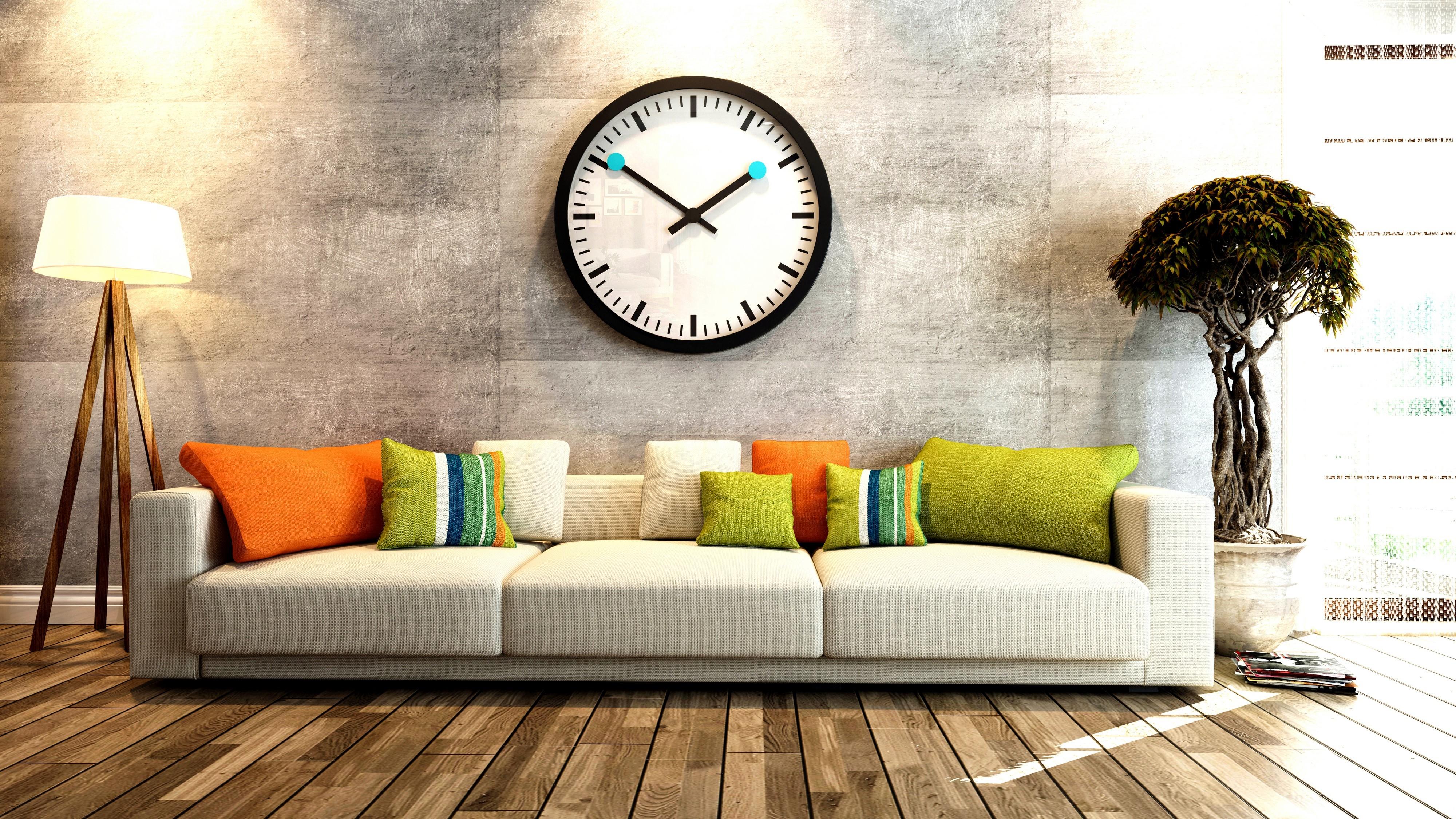 4000x2250 room, interior, wall, circle, interior design, color, design, floor, wallpaper, furniture, modern art, living room Gallery HD Wallpaper