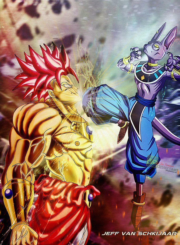 766x1042 Broly Super Saiyan God vs Bills by jeffery10. DBZ