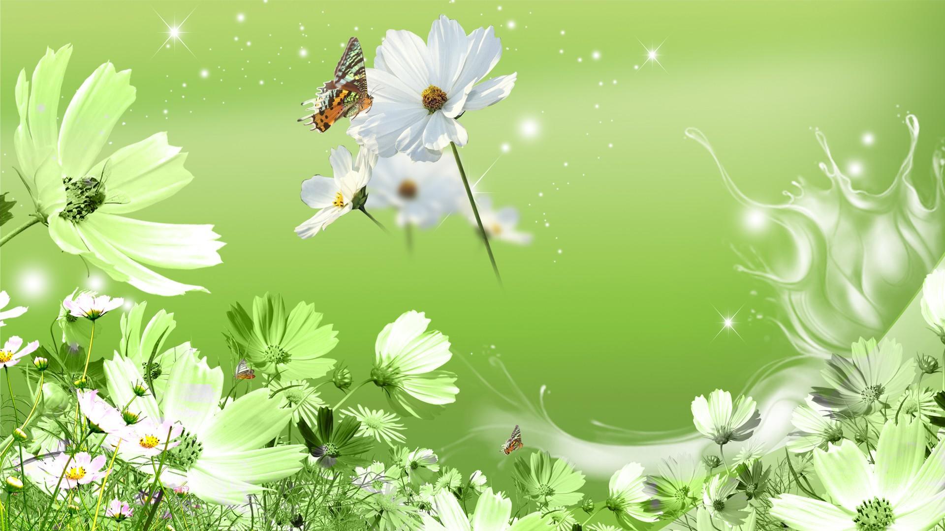 1920x1080 Free download Green Flower Wallpaper Green Flower PC Background 41 [1920x1080] for your Desktop, Mobile & Tablet. Explore Green Flower Background. Flower Background, Background Green, Wallpaper Flower
