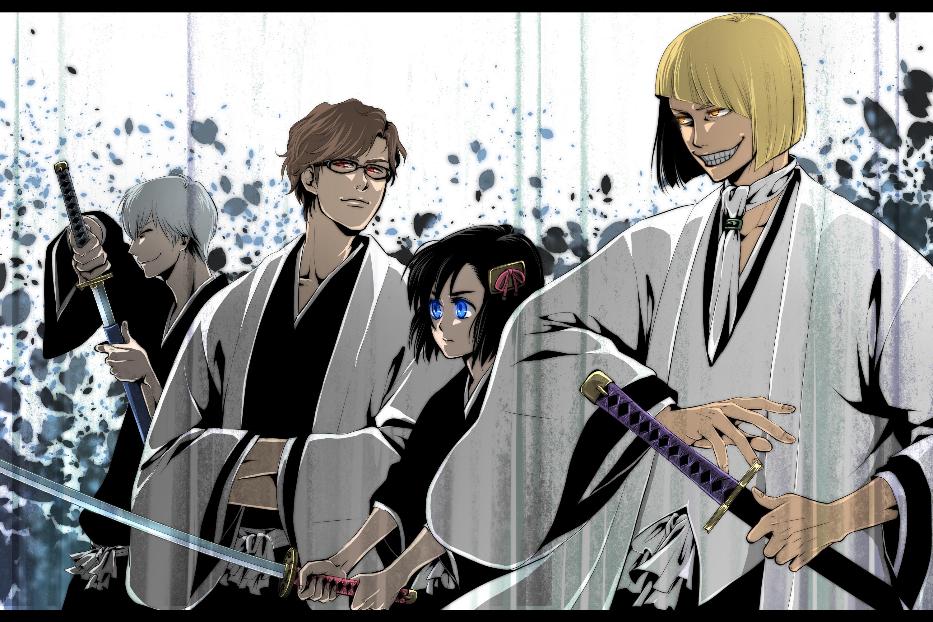 3000x2000 Bleach Anime Shinji Hirako Gin Ichimaru S Suke Aizen Momo Hinamori Wallpaper:3000x2000