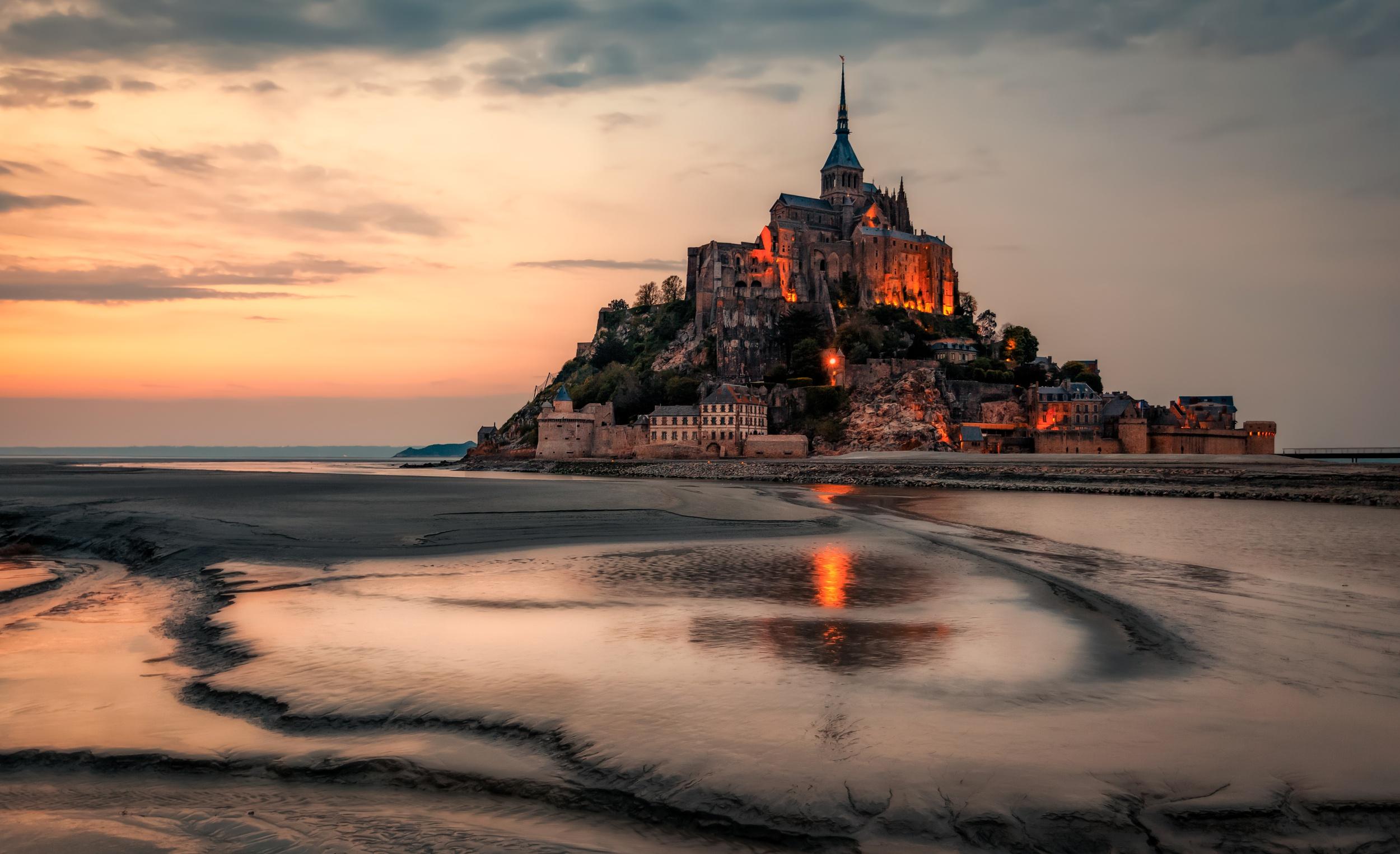 2500x1525 Mont Saint Michel HD, France, Monastery Gallery HD Wallpaper