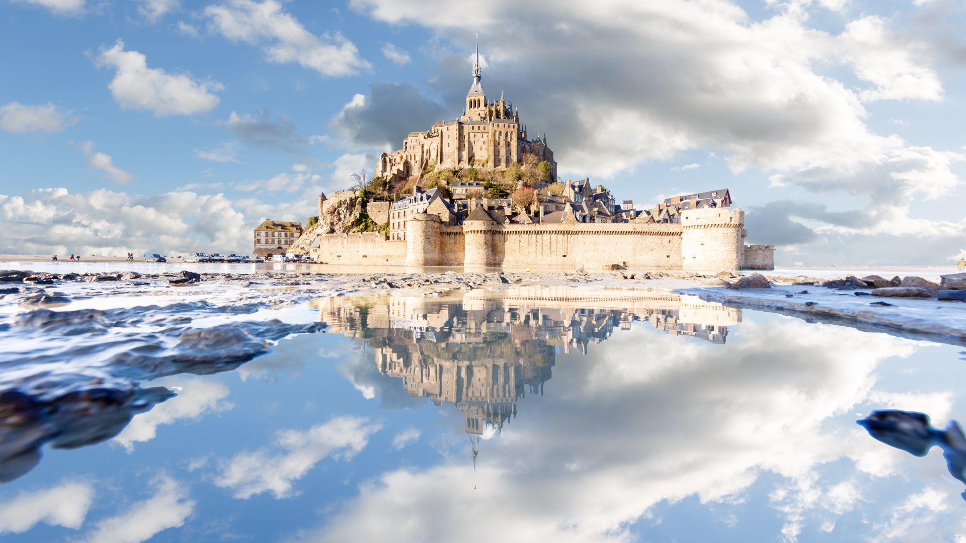 1920x1080 Desktop Wallpaper Mont Saint Michel, Architecture, HD Image, Picture, Background, O Niu6