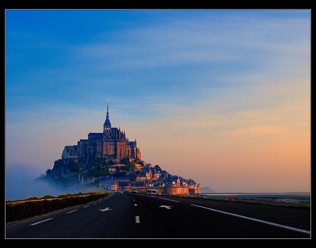1024x804 Road To Mont Saint Michel. Mont Saint Michel Is A Rocky Tid