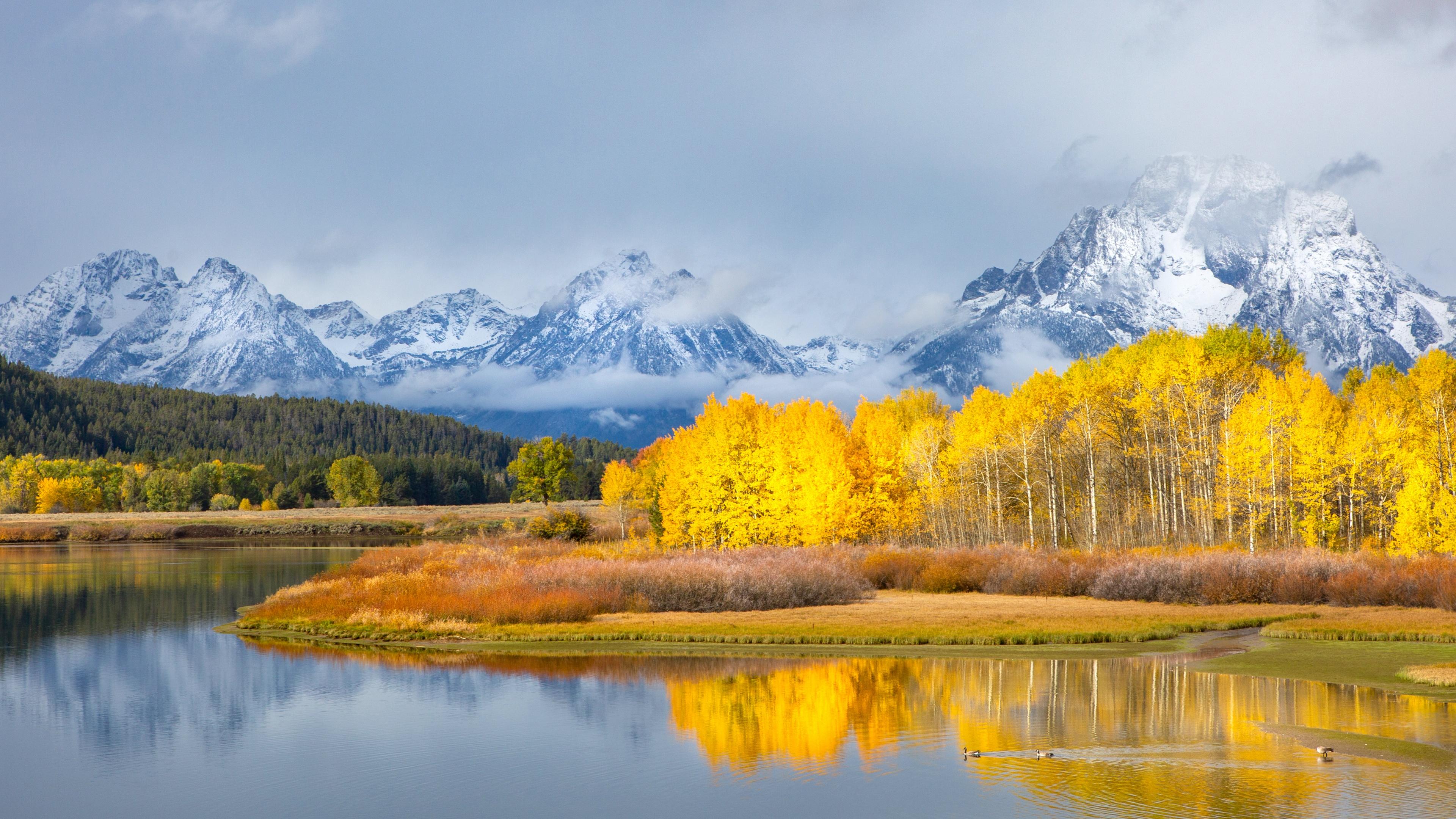 3840x2160 Grand Teton National Park Wallpaper 4K, Autumn, Winter, Nature