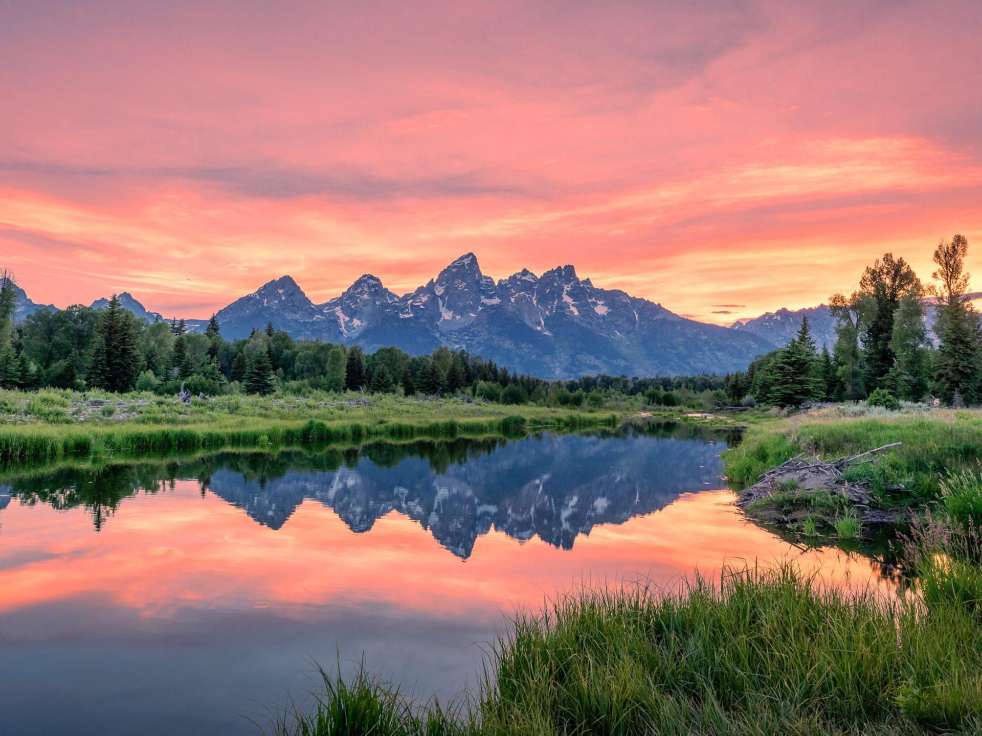1920x1440 Sunset In Grand Teton National Park In Wyoming Usa 4k Ultra HD Tv Wallpaper For Desktop Laptop Tablet And Mobile Phones 3840x2400 :
