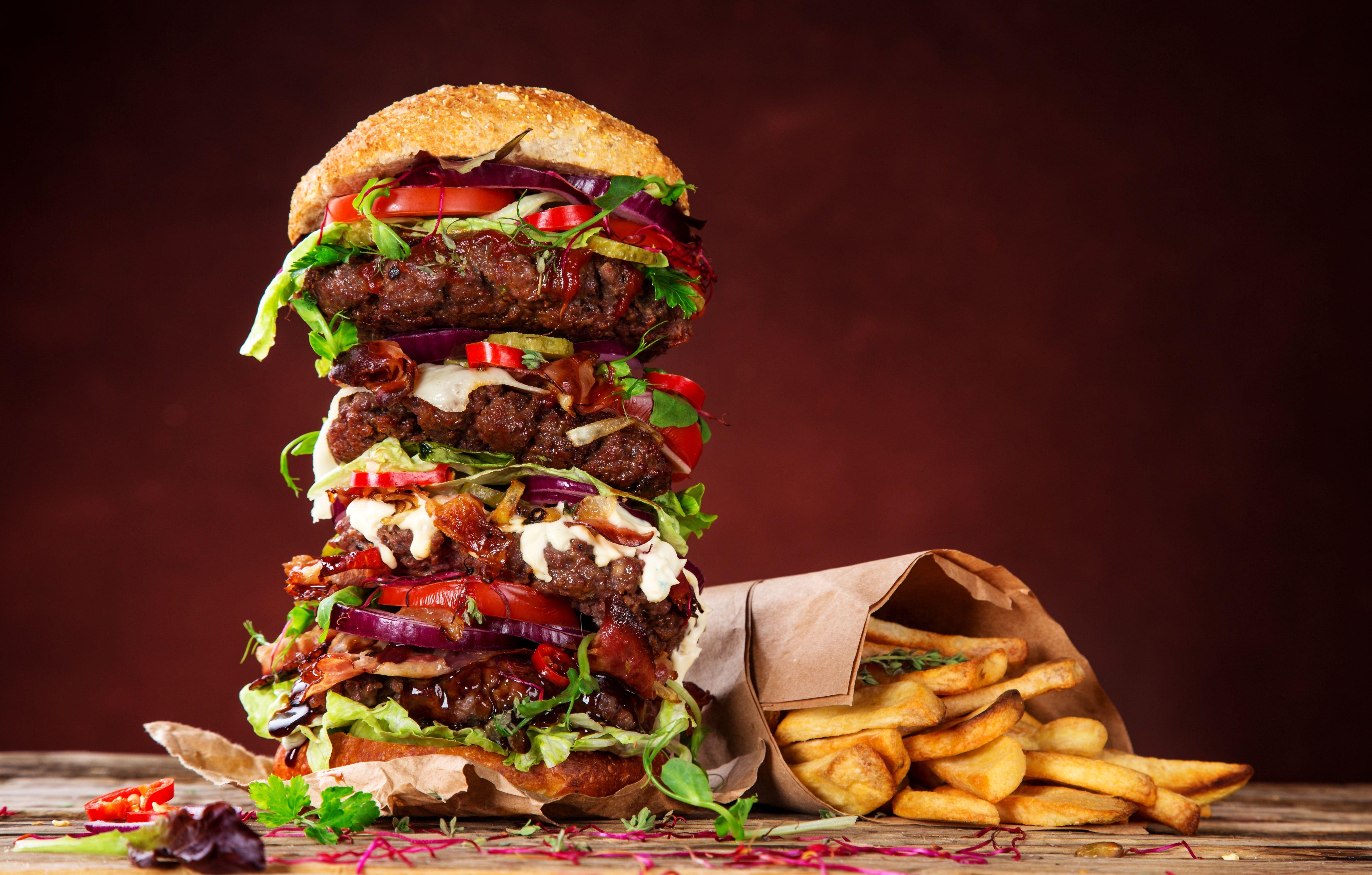 5420x3458 potato fries and burger #Hamburger #Food #Buns Fast food French Fries K # wallpaper #hdwallpaper #desktop. Food, Burger, Food challenge