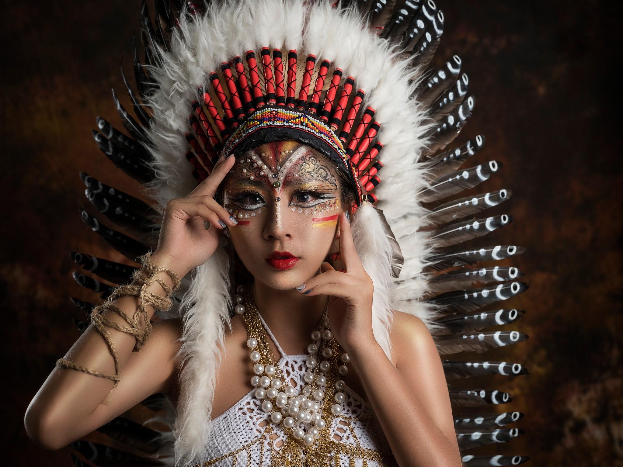2048x1536 Asian, War bonnet, Indians, Beautiful Gallery HD Wallpaper