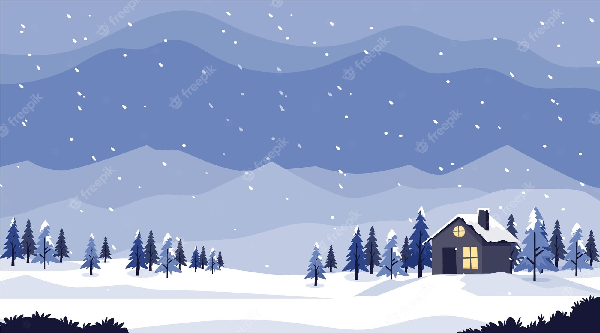 2000x1111 Winter Landscape Image