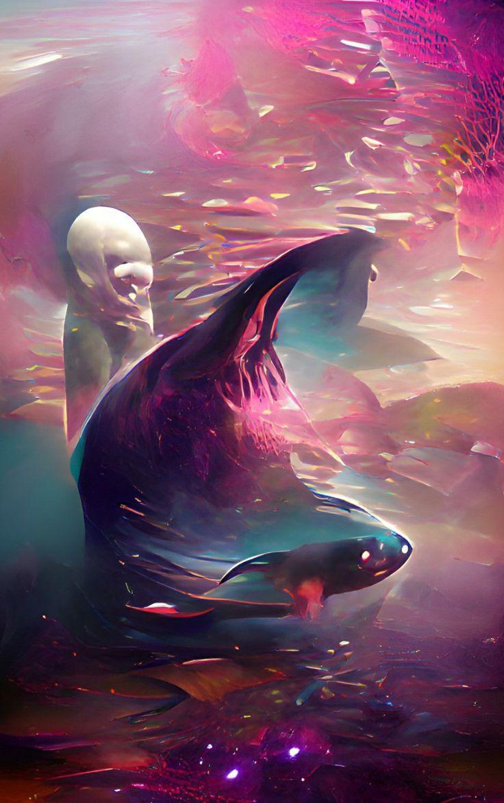 736x1172 Whalien 52 ai art. Bts wallpaper, Art, Anime