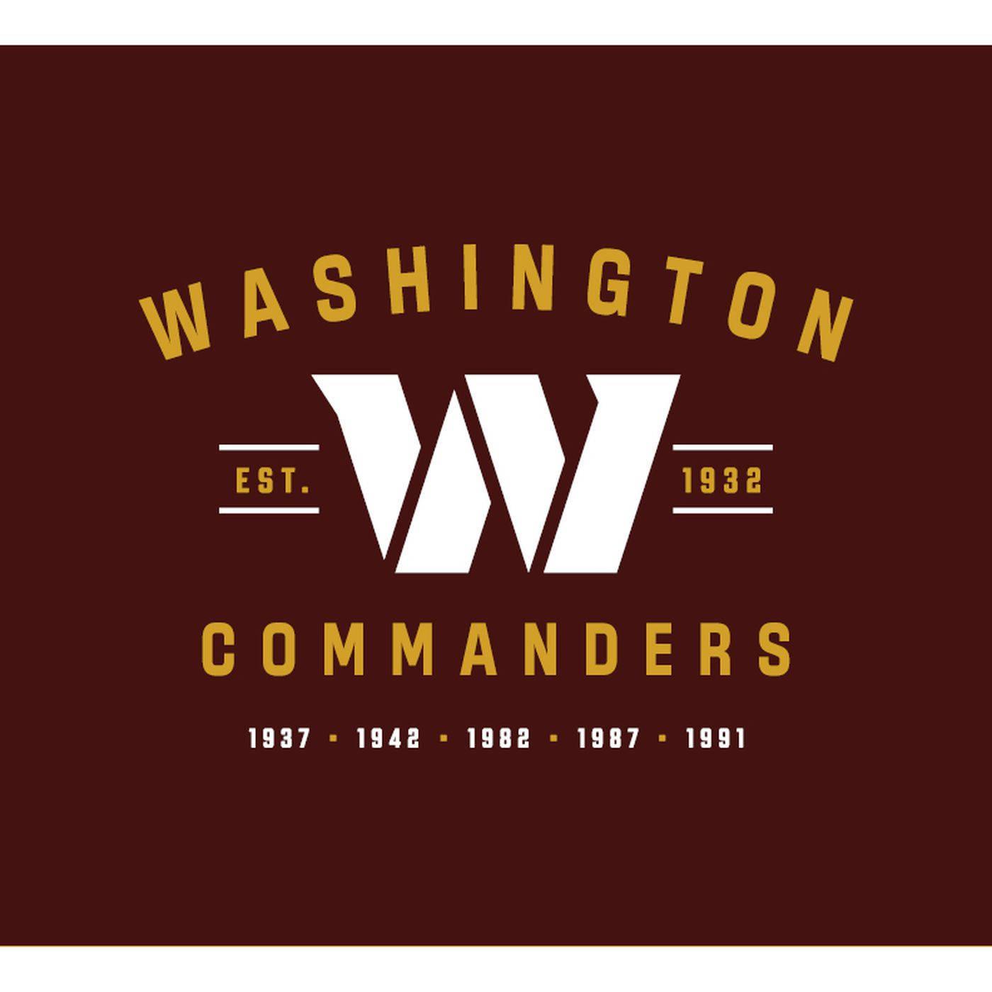 1400x1400 Download Washington Commanders Word Mark Wallpaper