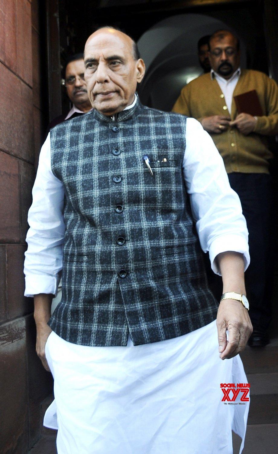 920x1500 New Delhi: Union Defence Minister Rajnath Singh at the Parliament complex #Gallery News XYZ