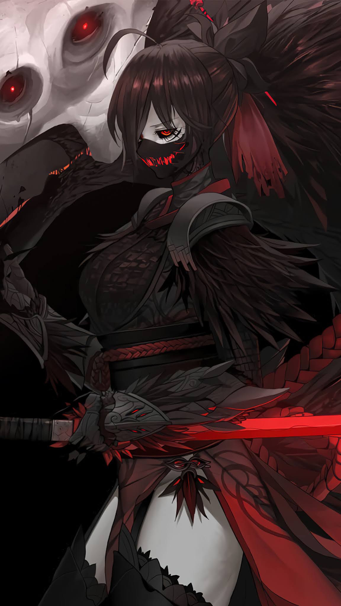 1152x2048 Anime Girl Sword Fantasy Warrior Mobile Wallpaper Mobile Walls