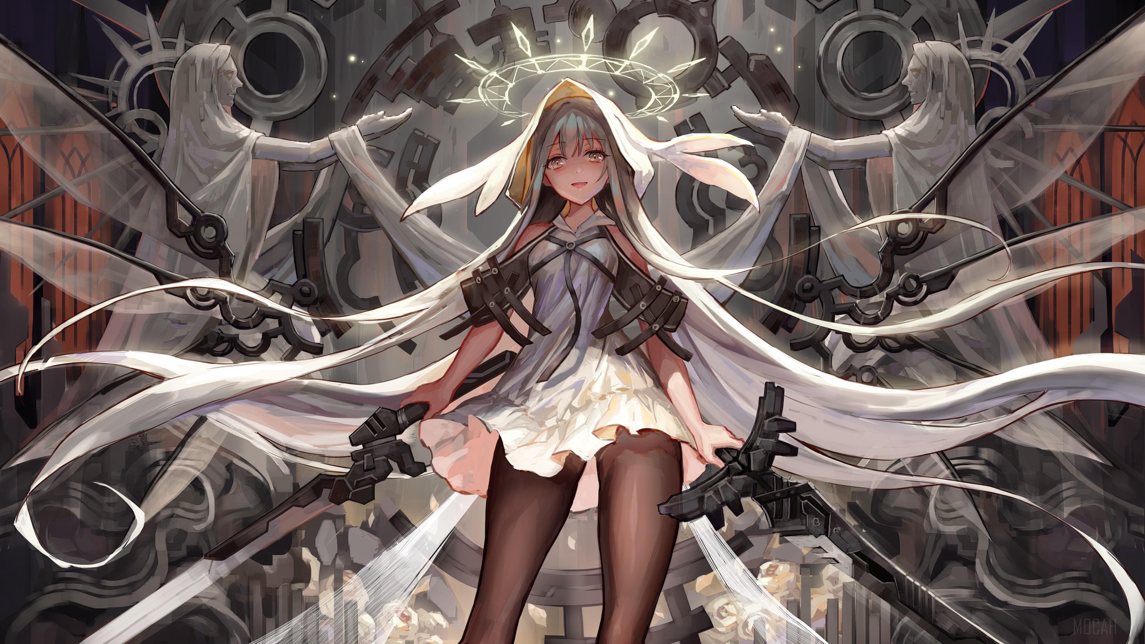 3840x2160 Anime, Fantasy, Anime Girls, Warrior 4k Gallery HD Wallpaper