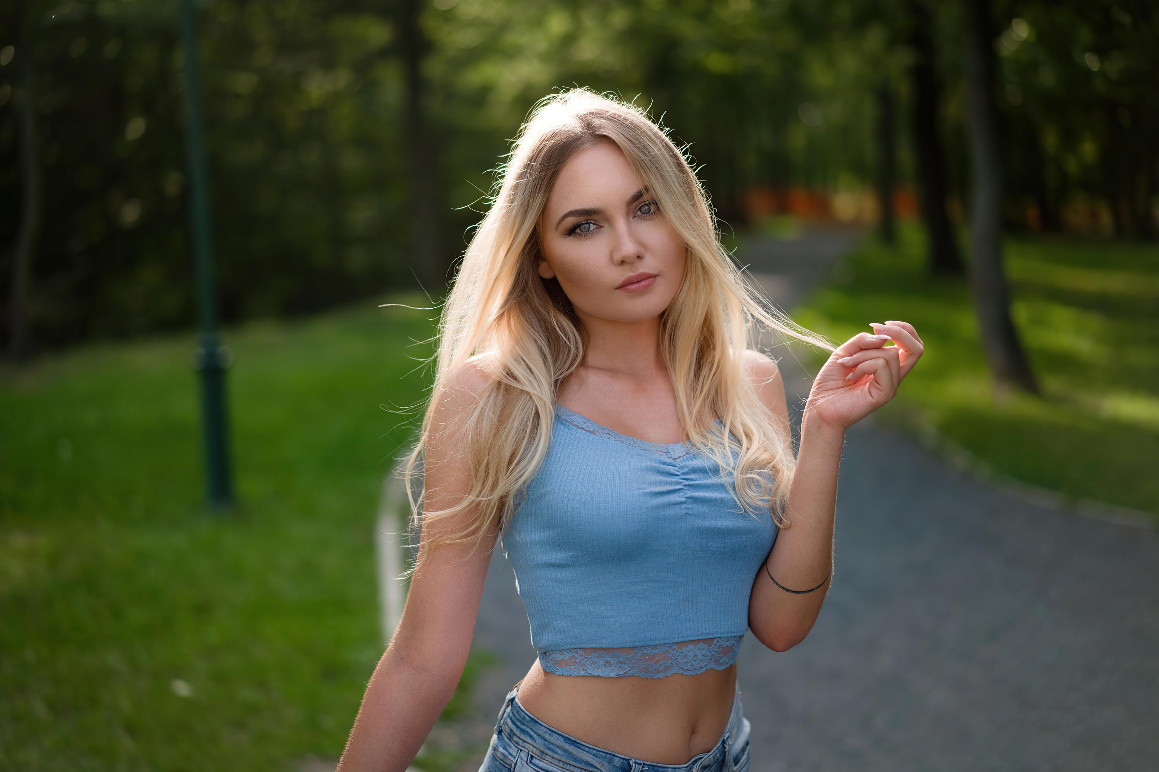 3840x2559 blonde, girls, model, hd, 4k, depth of field Gallery HD Wallpaper