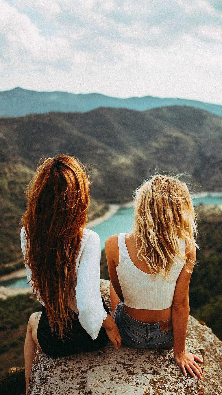768x1365 Long Hair Blonde Girls Sitting Outdoors Mountains IPhone Wallpaper. Long Hair Styles, Beauty, Blonde Girl