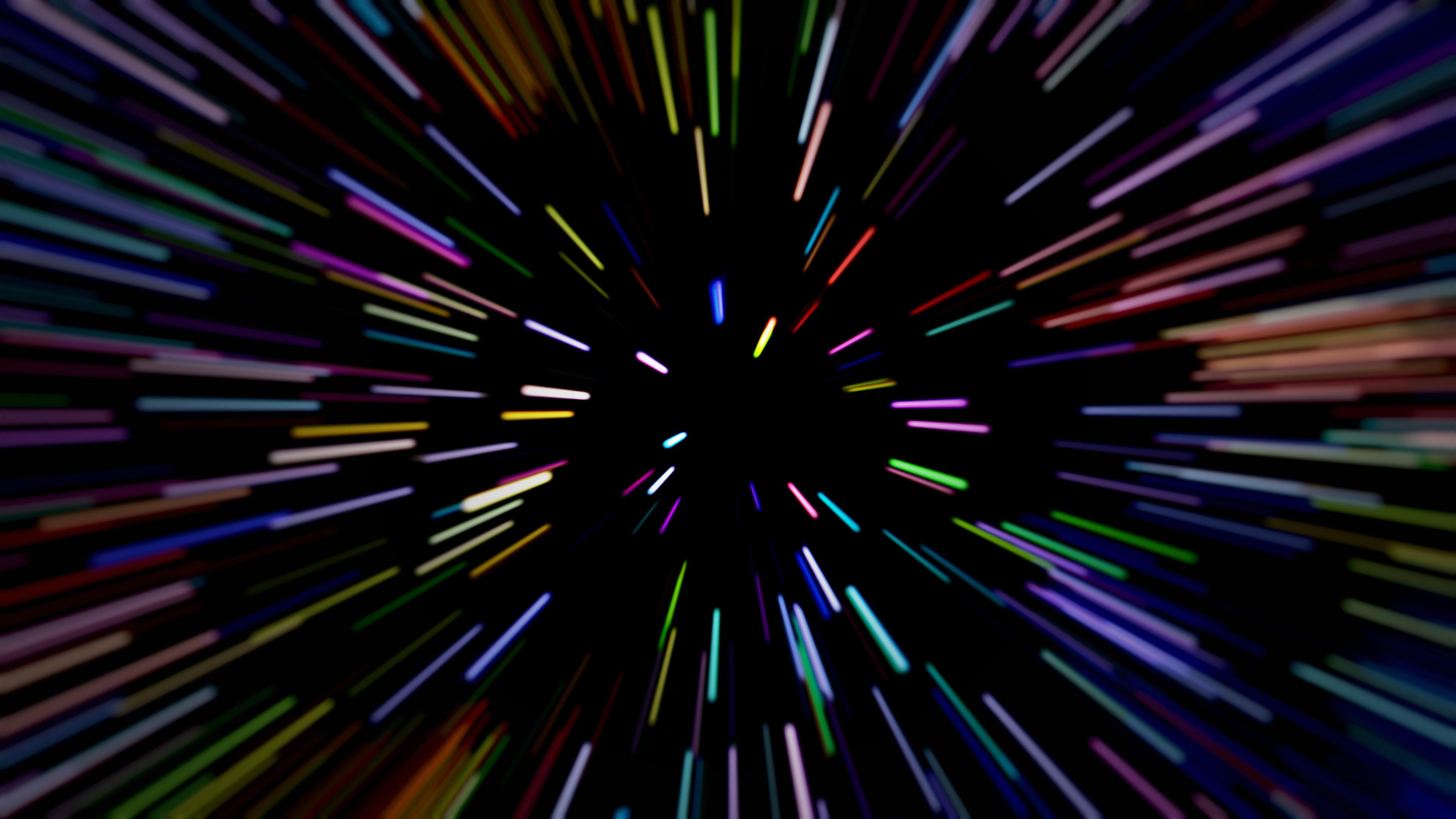 3840x2160 Light Speed Wallpaper 4K, Space Warp, Abstract