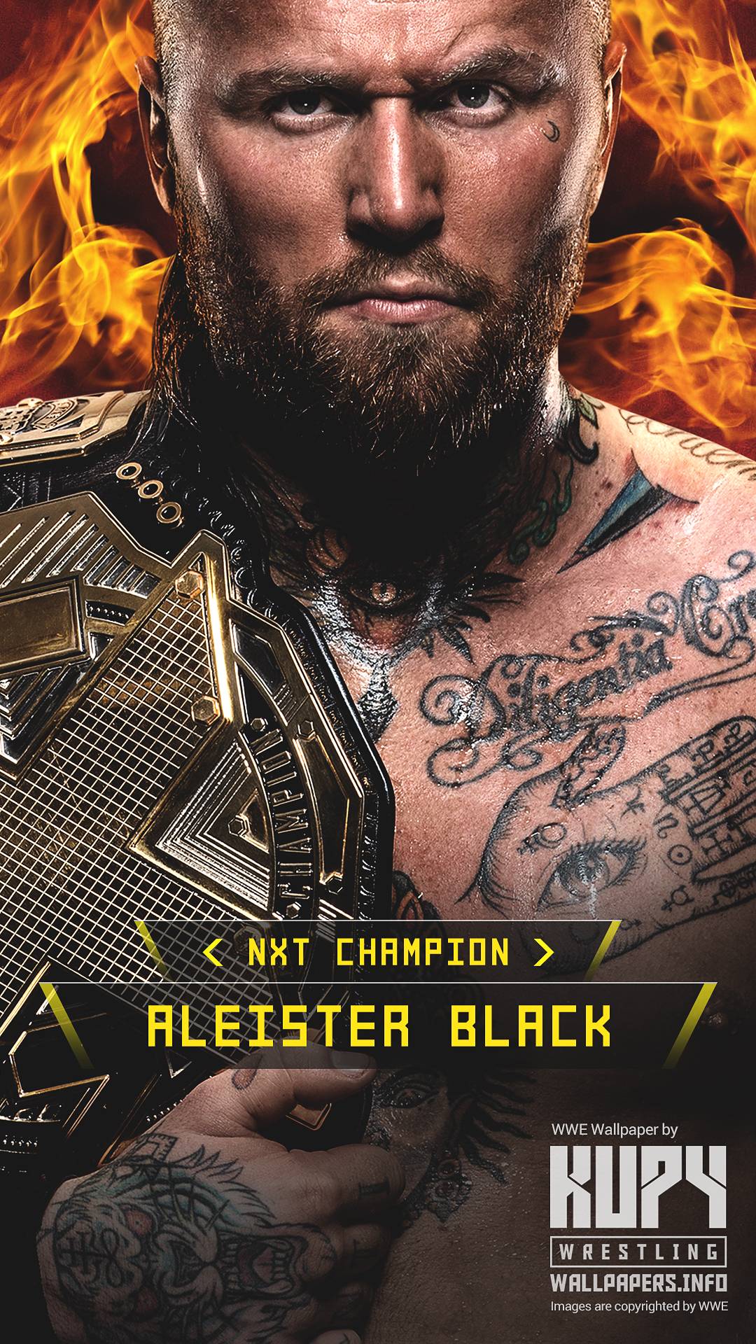 1080x1920 Aleister Black NXT Champion Wallpaper! Wrestling Wallpaper