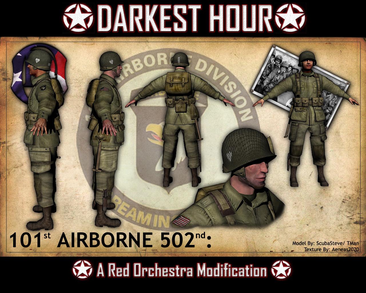1280x1024 101st Airborne 502nd PIR Render Image Hour: Europe '44 '45 Mod For Red Orchestra: Ostfront 41 45