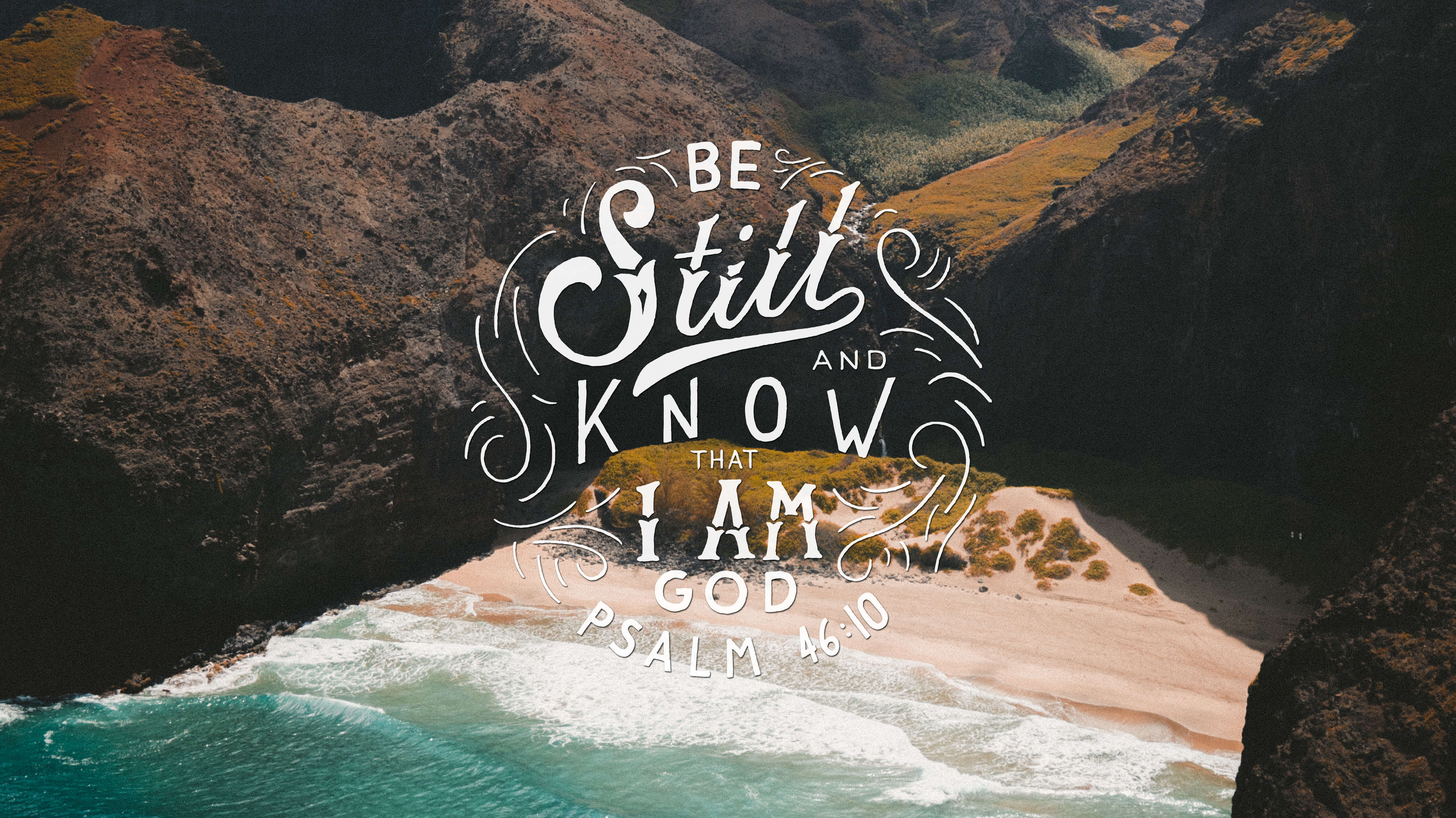 5120x2880 Psalm 46:10 Verse Design
