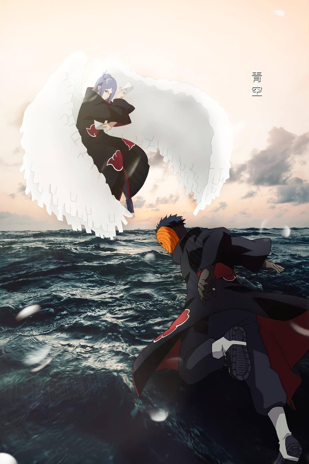 1280x1920 Download Konan Vs Obito Uchiha 4k Wallpaper