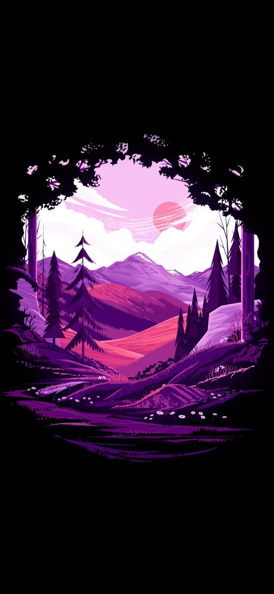 886x1920 Download 4k AMOLED Background Cave View Of A Forest Background