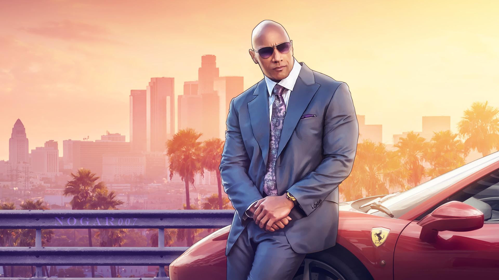1920x1080 1920x1080 gta v, minimalism, artist, digital art, hd, dwayne johnson JPG 328 kb Gallery HD Wallpaper