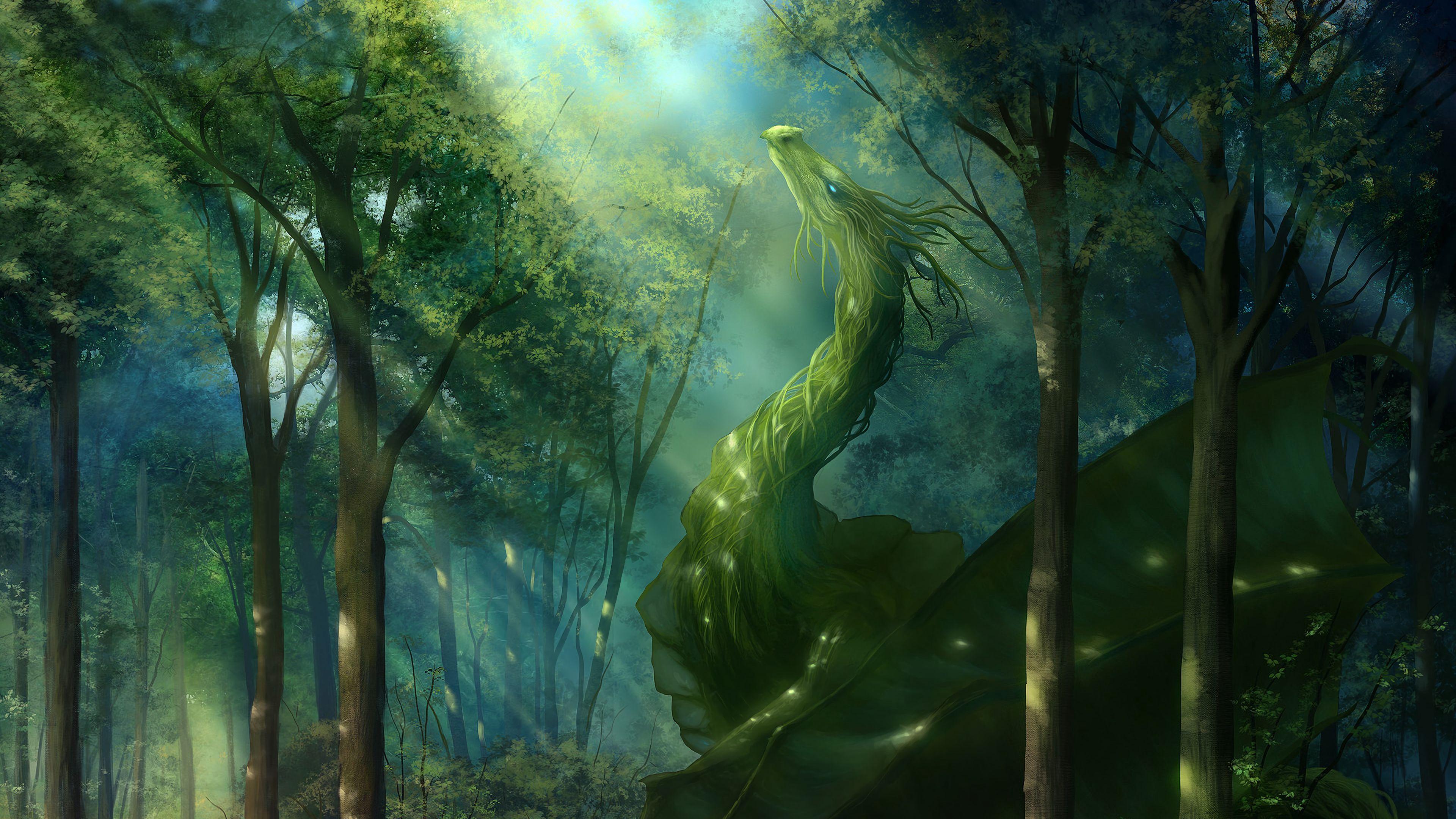 3840x2160 Anime Forest 4k Wallpaper