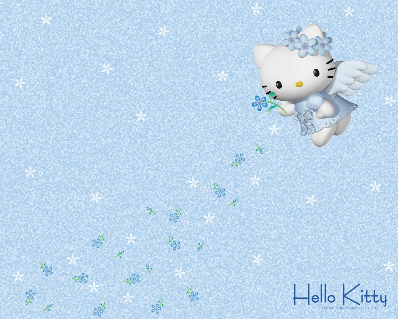 1280x1024 Hello Kitty Winter Wallpaper
