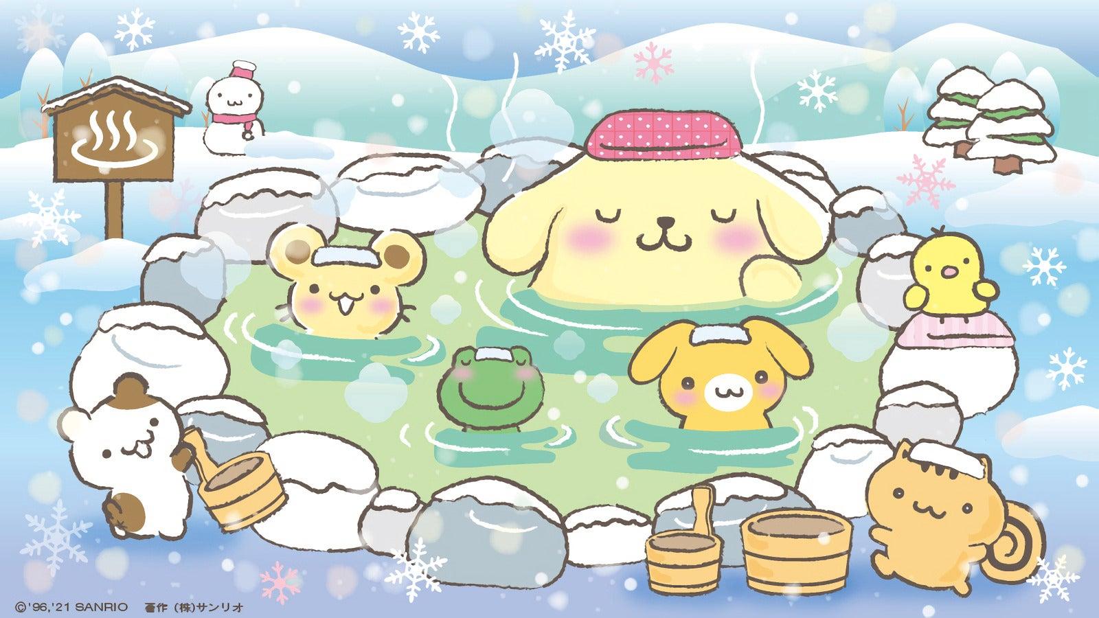 1600x900 Winter Onsen Fun