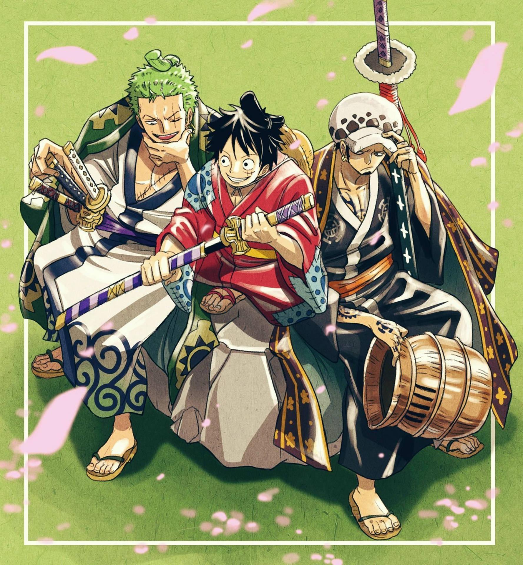 1777x1920 Download Zoro Luffy Law One Piece Wano 4K Fanart Wallpaper