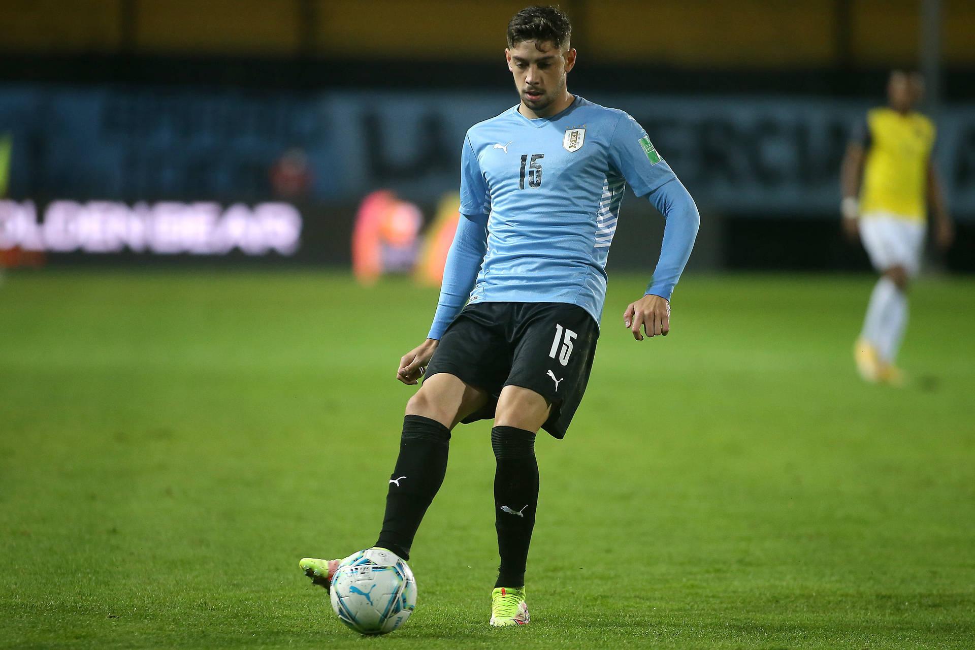 1920x1280 Download Caption: Federico Valverde in action for the Uruguay National Football Team Wallpaper