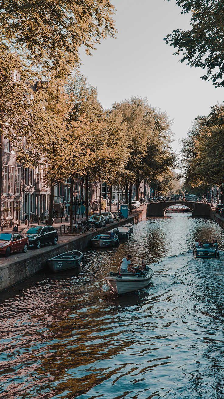 736x1308 iPhone Xs Wallpaper Of The Most Beautiful City: Amsterdam. Preppy Wallpaper. iPhone wallpaper travel, Netherlands travel, Amsterdam wallpaper