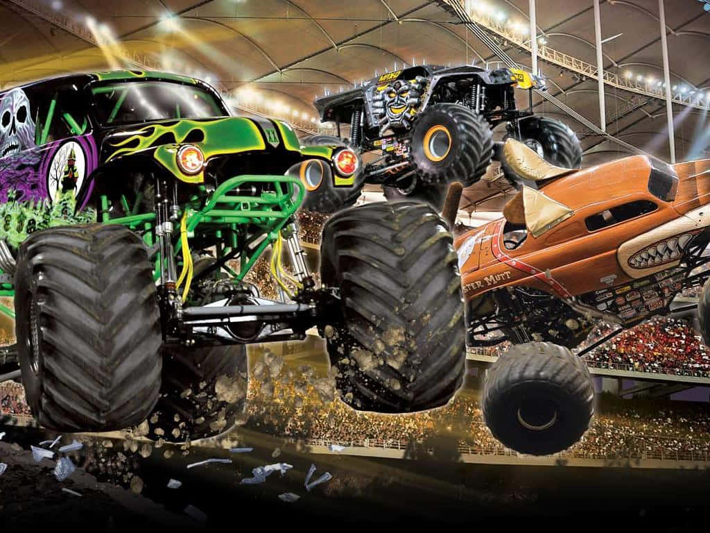 1024x768 Download Monster Mutt And Maximum Destruction Monster Truck Wallpaper