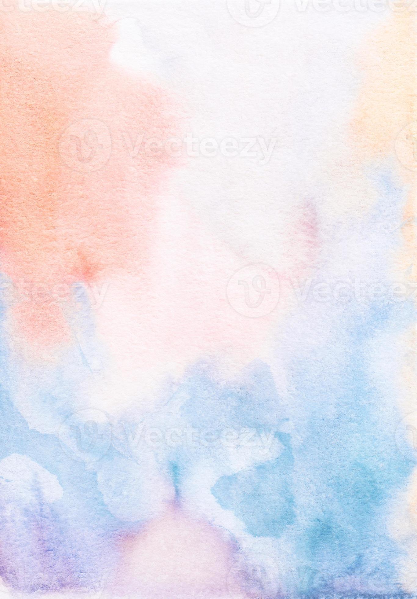 1366x1960 Abstract pastel red, orange and blue watercolor background texture, hand painted. Artistic light backdrop, stains on paper. Aquarelle painting wallpaper
