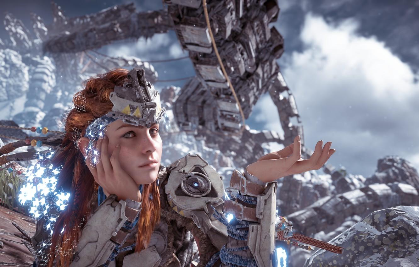 1332x850 Wallpaper girl, robot, red, girl, robot, redhead, aloy, Horizon zero dawn, eloy image for desktop, section игры