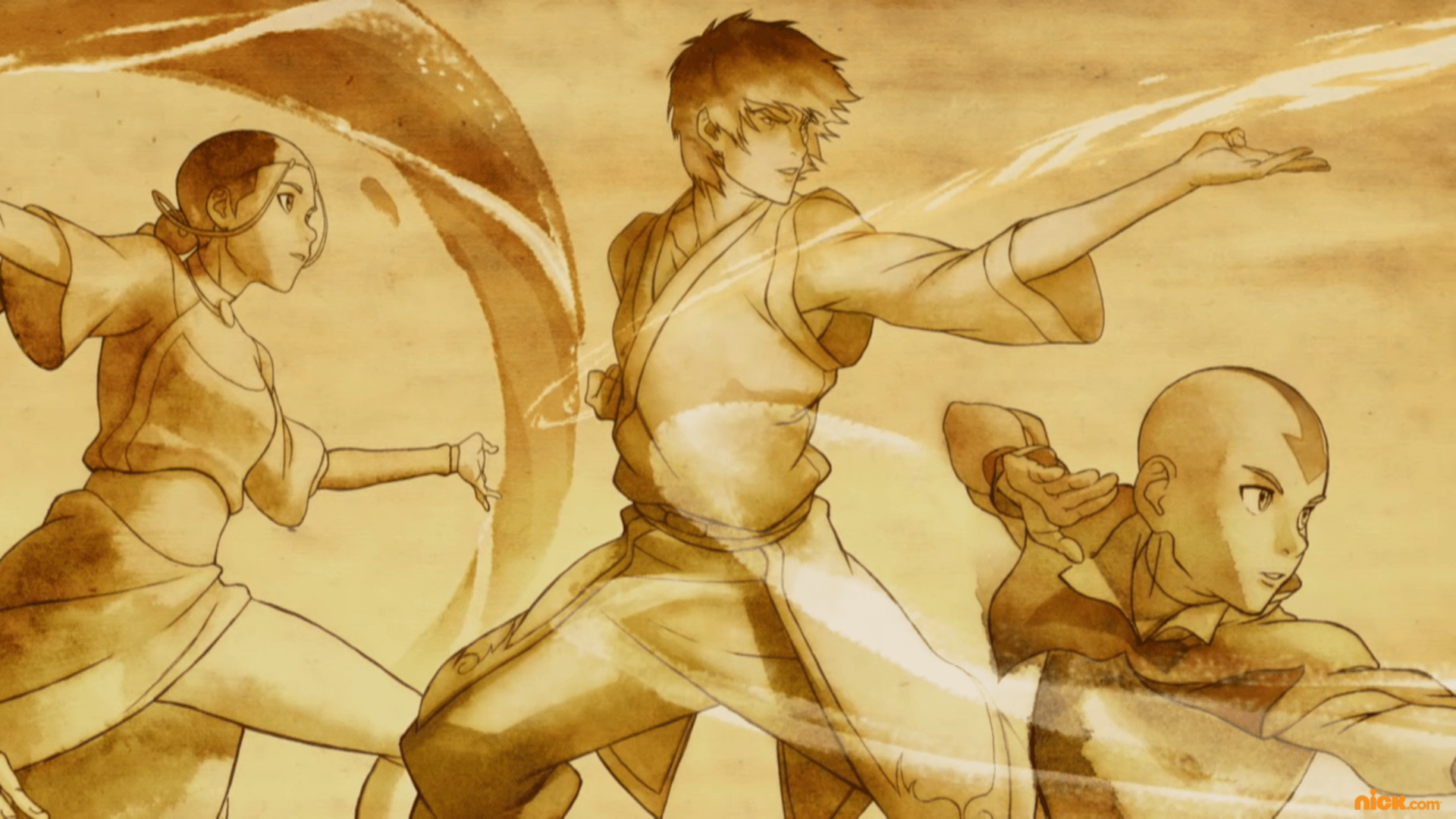 1920x1080 Avatar The Last Airbender Aang Avatar Katara Avatar Zuko Avatar Water Air Fire Braid Wallpaper:1920x1080