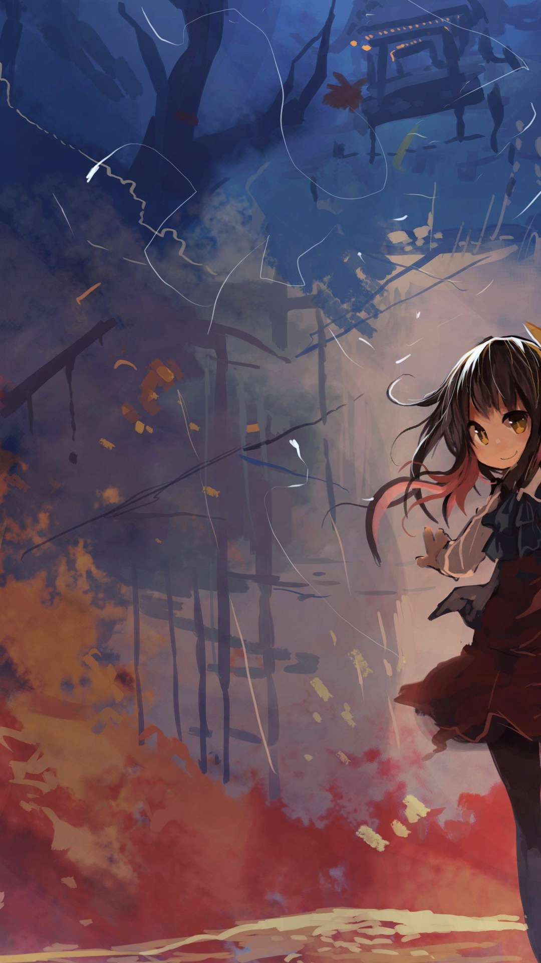 1080x1920 Fall Anime Wallpaper for iPhone and Android