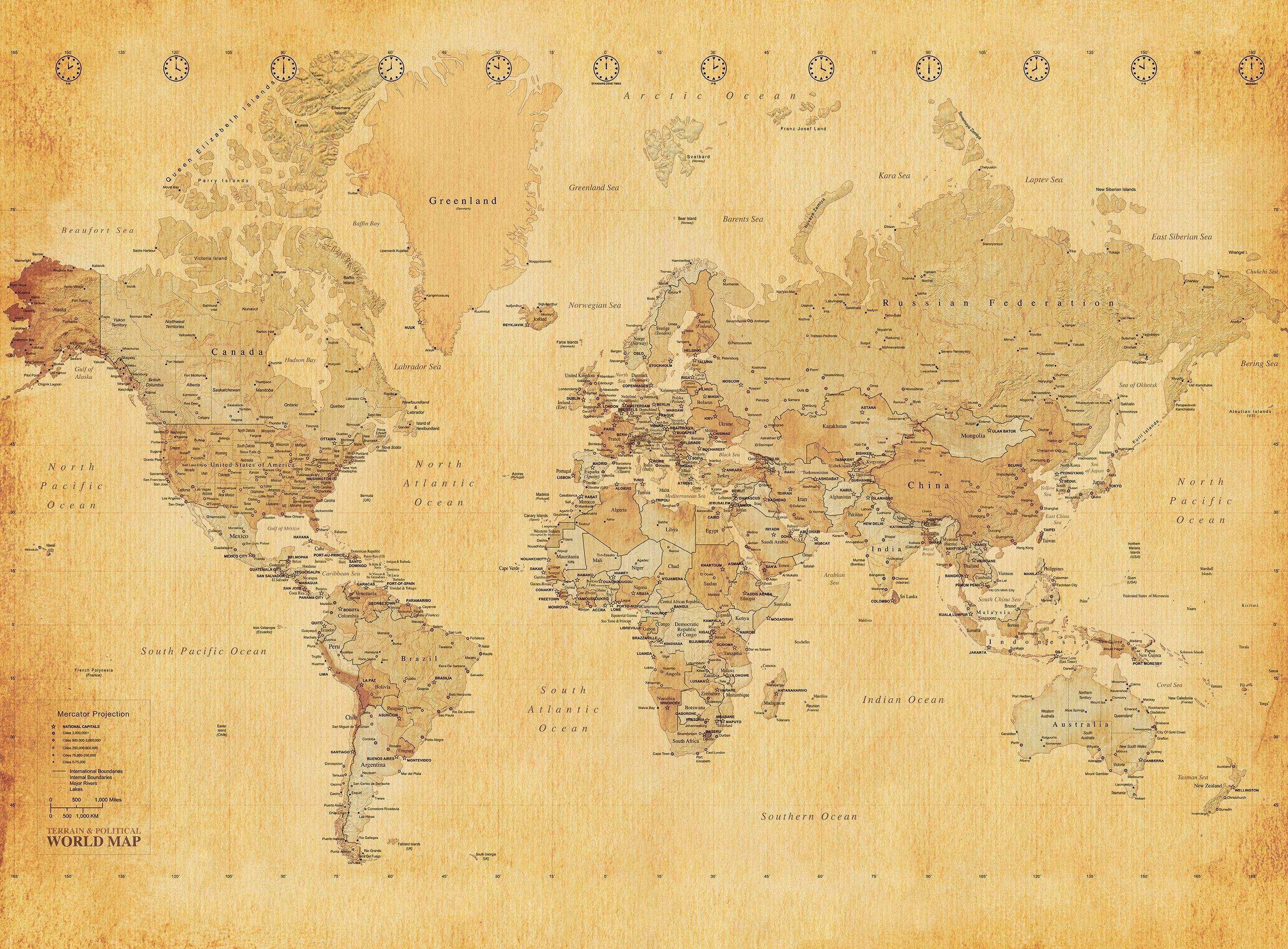 Carte Du Monde Vintage CARTE DU MONDE RNZZUH